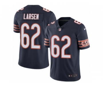 Men's Nike Chicago Bears #62 Ted Larsen Limited Navy Blue Rush NFL Jersey