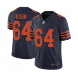 Men's Nike Chicago Bears #64 Eric Kush Limited Navy Blue Rush Vapor Untouchable NFL Jersey