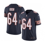 Men's Nike Chicago Bears #64 Eric Kush Navy Blue Team Color Vapor Untouchable Limited Player NFL Jersey