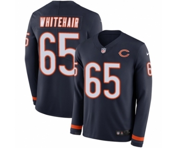 Men's Nike Chicago Bears #65 Cody Whitehair Limited Navy Blue Therma Long Sleeve NFL Jersey