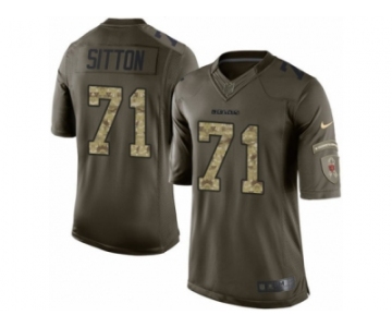 Men's Nike Chicago Bears #71 Josh Sitton Limited Green Salute to Service NFL Jersey