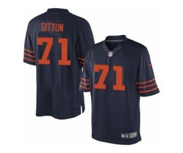 Men's Nike Chicago Bears #71 Josh Sitton Limited Navy Blue 1940s Throwback Alternate NFL Jersey