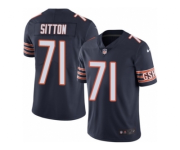 Men's Nike Chicago Bears #71 Josh Sitton Limited Navy Blue Rush NFL Jersey