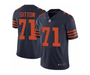 Men's Nike Chicago Bears #71 Josh Sitton Vapor Untouchable Limited Navy Blue 1940s Throwback Alternate NFL Jersey