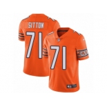 Men's Nike Chicago Bears #71 Josh Sitton Vapor Untouchable Limited Orange Rush NFL Jersey