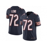 Men's Nike Chicago Bears #72 Charles Leno Limited Navy Blue Rush NFL Jersey