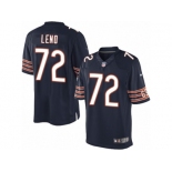 Men's Nike Chicago Bears #72 Charles Leno Limited Navy Blue Team Color NFL Jersey