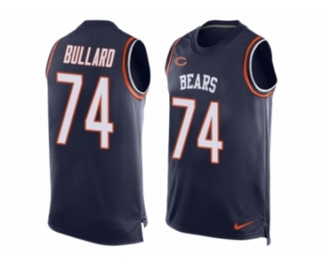 Men's Nike Chicago Bears #74 Jonathan Bullard Limited Navy Blue Player Name & Number Tank Top NFL Jersey