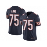 Men's Nike Chicago Bears #75 Kyle Long Limited Navy Blue Rush NFL Jersey