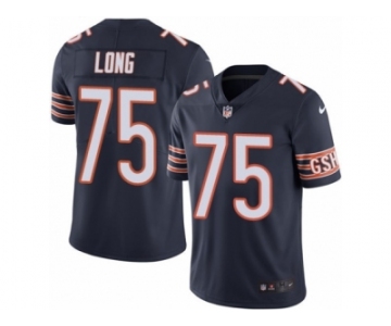 Men's Nike Chicago Bears #75 Kyle Long Limited Navy Blue Rush NFL Jersey