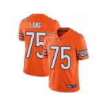 Men's Nike Chicago Bears #75 Kyle Long Vapor Untouchable Limited Orange Rush NFL Jersey