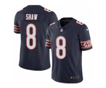 Men's Nike Chicago Bears #8 Connor Shaw Limited Navy Blue Rush NFL Jersey