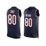 Men's Nike Chicago Bears #80 Victor Cruz Limited Navy Blue Player Name & Number Tank Top NFL Jersey