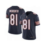 Men's Nike Chicago Bears #81 Cameron Meredith Limited Navy Blue Rush NFL Jersey