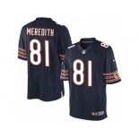 Men's Nike Chicago Bears #81 Cameron Meredith Limited Navy Blue Team Color NFL Jersey