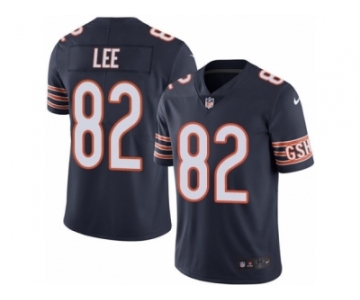 Men's Nike Chicago Bears #82 Khari Lee Limited Navy Blue Rush NFL Jersey