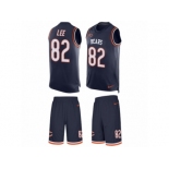 Men's Nike Chicago Bears #82 Khari Lee Limited Navy Blue Tank Top Suit NFL Jersey