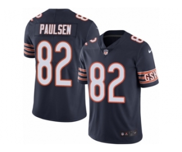 Men's Nike Chicago Bears #82 Logan Paulsen Limited Navy Blue Rush NFL Jersey