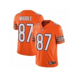 Men's Nike Chicago Bears #87 Tom Waddle Vapor Untouchable Limited Orange Rush NFL Jersey