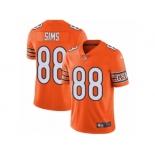 Men's Nike Chicago Bears #88 Dion Sims Vapor Untouchable Limited Orange Rush NFL Jersey