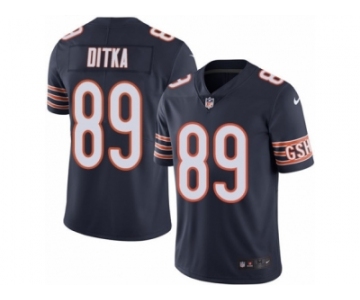 Men's Nike Chicago Bears #89 Mike Ditka Limited Navy Blue Rush NFL Jersey