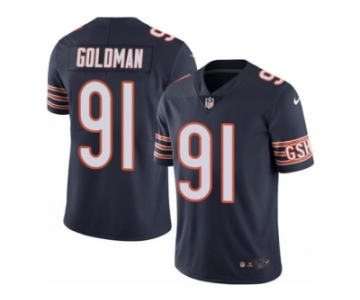 Men's Nike Chicago Bears #91 Eddie Goldman Limited Navy Blue Rush NFL Jersey