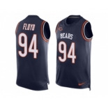 Men's Nike Chicago Bears #94 Leonard Floyd Limited Navy Blue Player Name & Number Tank Top NFL