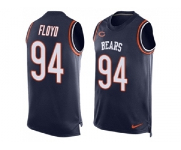 Men's Nike Chicago Bears #94 Leonard Floyd Limited Navy Blue Player Name & Number Tank Top NFL