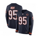 Men's Nike Chicago Bears #95 Richard Dent Limited Navy Blue Therma Long Sleeve NFL Jersey