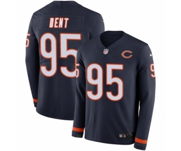 Men's Nike Chicago Bears #95 Richard Dent Limited Navy Blue Therma Long Sleeve NFL Jersey