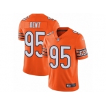 Men's Nike Chicago Bears #95 Richard Dent Vapor Untouchable Limited Orange Rush NFL Jersey