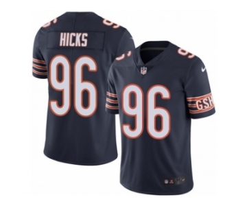 Men's Nike Chicago Bears #96 Akiem Hicks Limited Navy Blue Rush NFL Jersey