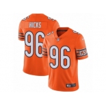 Men's Nike Chicago Bears #96 Akiem Hicks Vapor Untouchable Limited Orange Rush NFL Jersey