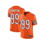 Men's Nike Chicago Bears #99 Dan Hampton Vapor Untouchable Limited Orange Rush NFL Jersey