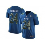 Nike Chicago Bears #24 Jordan Howard Navy Men's Stitched NFL Limited NFC 2017 Pro Bowl Jersey