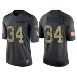 Nike Chicago Bears #34 Walter Payton Men's Stitched Black NFL Salute to Service Limited Jerseys