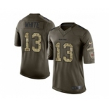 nike nfl jerseys chicago bears #13 white army green[nike Limited Salute To Service][white]