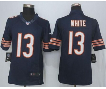 nike nfl jerseys chicago bears #13 white blue[nike limited][white]