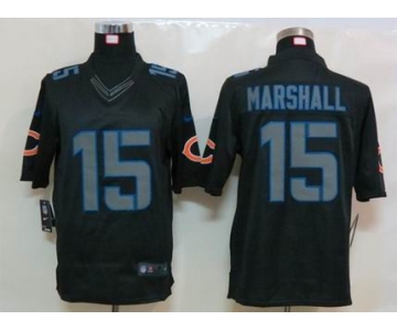 nike nfl jerseys chicago bears #15 marshall black[nike limited]