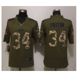 nike nfl jerseys chicago bears #34 payton army green[nike Limited Salute To Service]