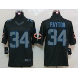 nike nfl jerseys chicago bears #34 payton black[nike limited]