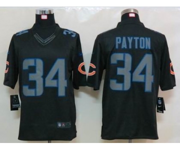 nike nfl jerseys chicago bears #34 payton black[nike limited]