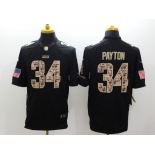 nike nfl jerseys chicago bears #34 payton black[salute to service limited]