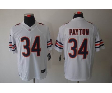 nike nfl jerseys chicago bears #34 payton white[nike limited]