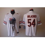 nike nfl jerseys chicago bears #54 urlacher white[helmet tri-blend limited]