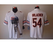 nike nfl jerseys chicago bears #54 urlacher white[helmet tri-blend limited]