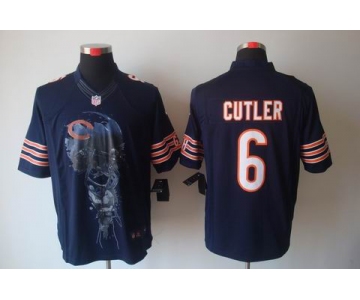 nike nfl jerseys chicago bears #6 cutler blue[helmet tri-blend limited]