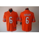 nike nfl jerseys chicago bears #6 cutler orange[nike limited]