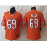 nike nfl jerseys chicago bears #69 allen orange[nike Limited]