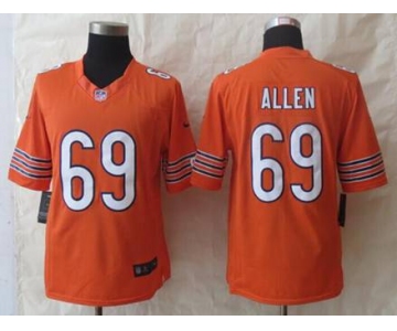 nike nfl jerseys chicago bears #69 allen orange[nike Limited]